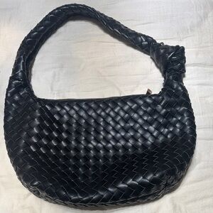 a new day Black Woven Shoulder Bag